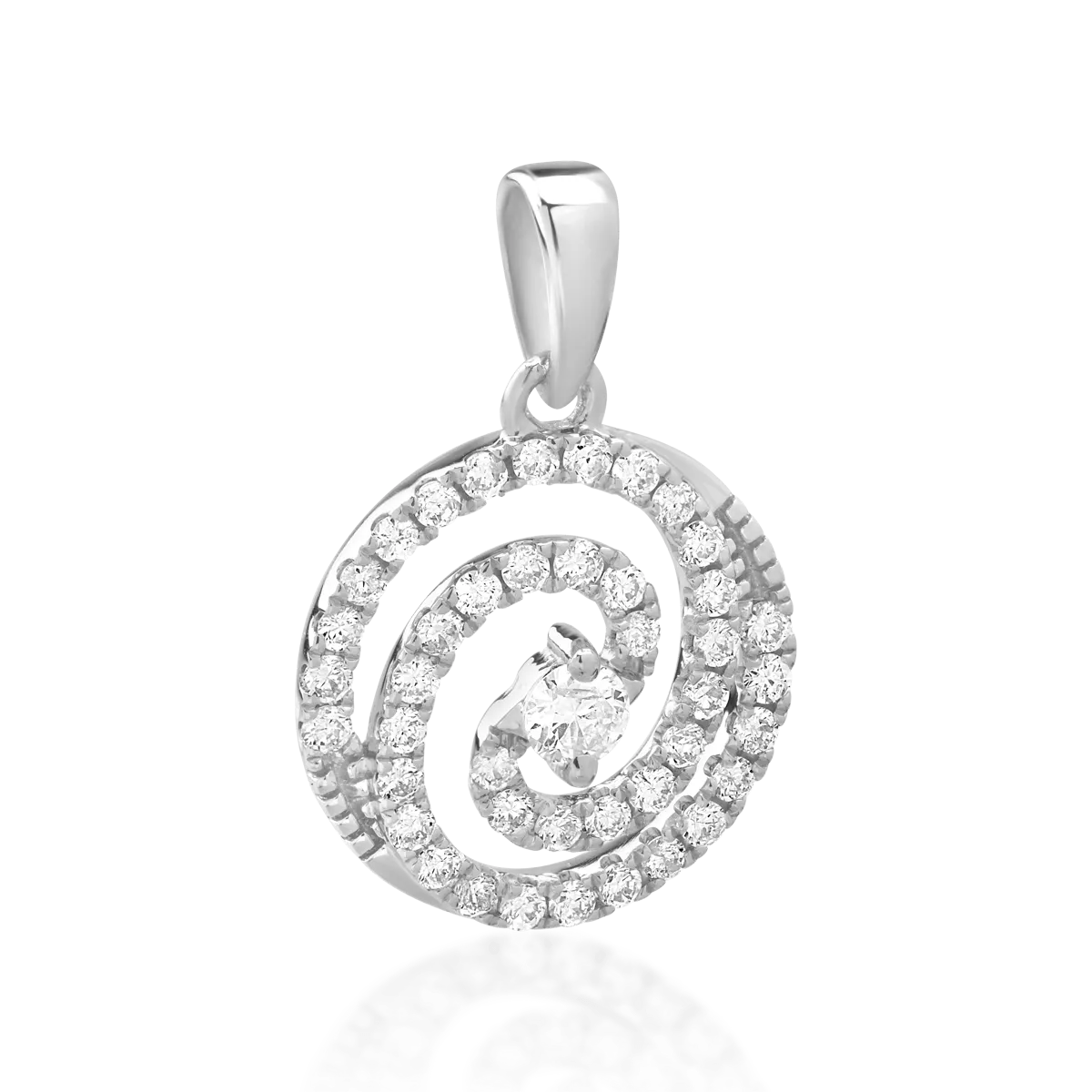 14K white gold pendant with 0.19ct diamonds