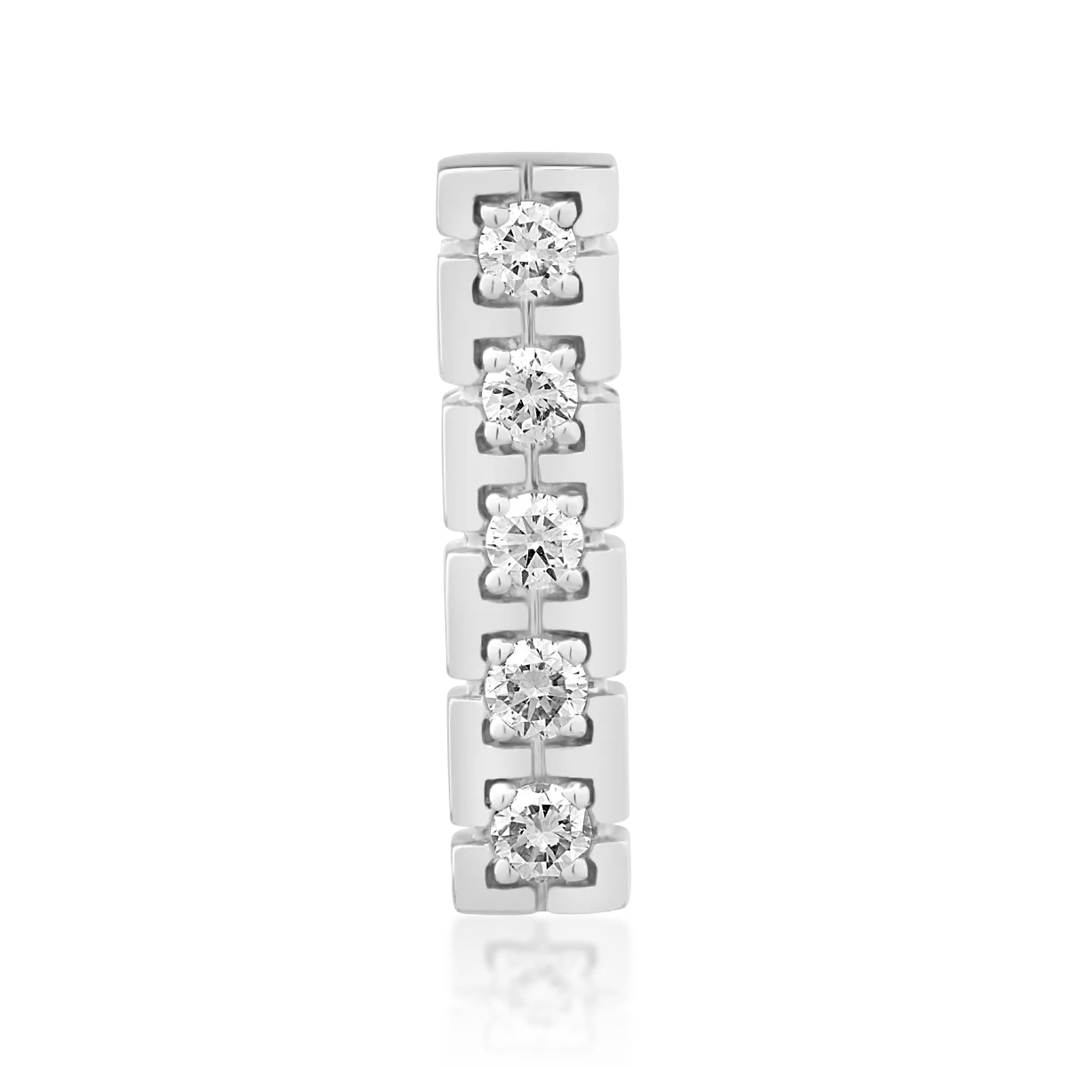 Pandantiv din aur alb cu diamante de 0.17ct