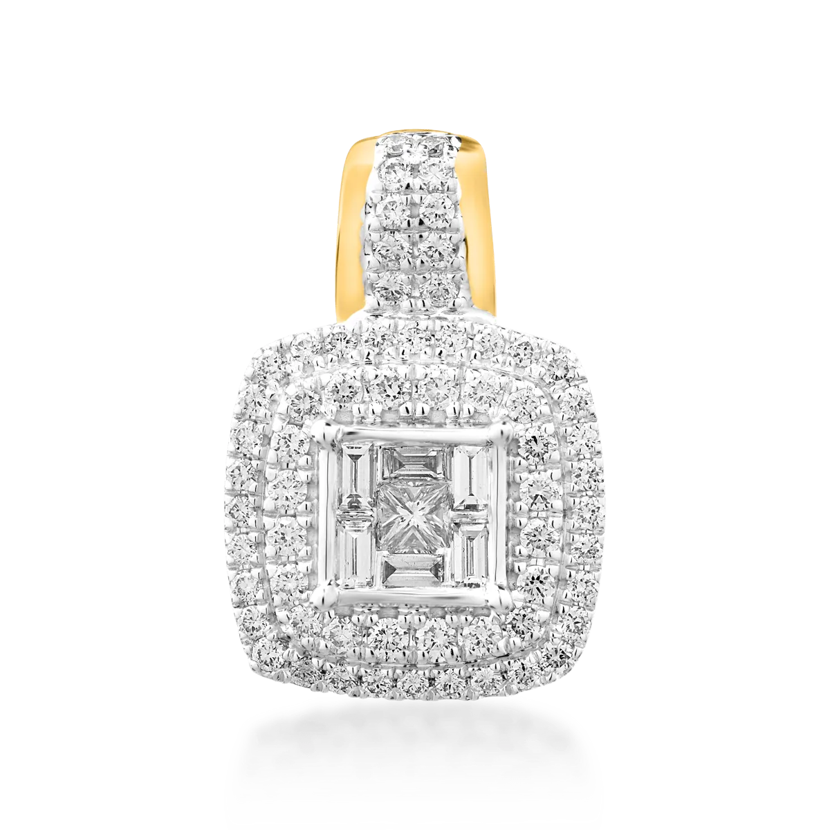 18K white/yellow gold pendant with 0.45ct diamonds