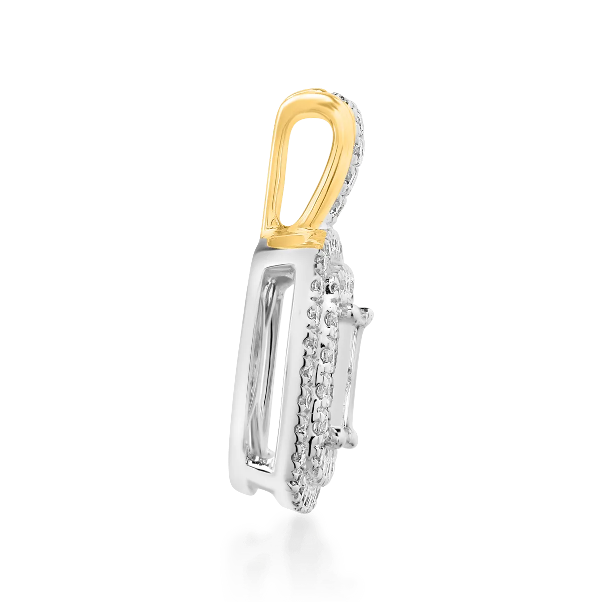 Medál 18K-os fehér-sárga aranyból 0.45ct gyémánttal