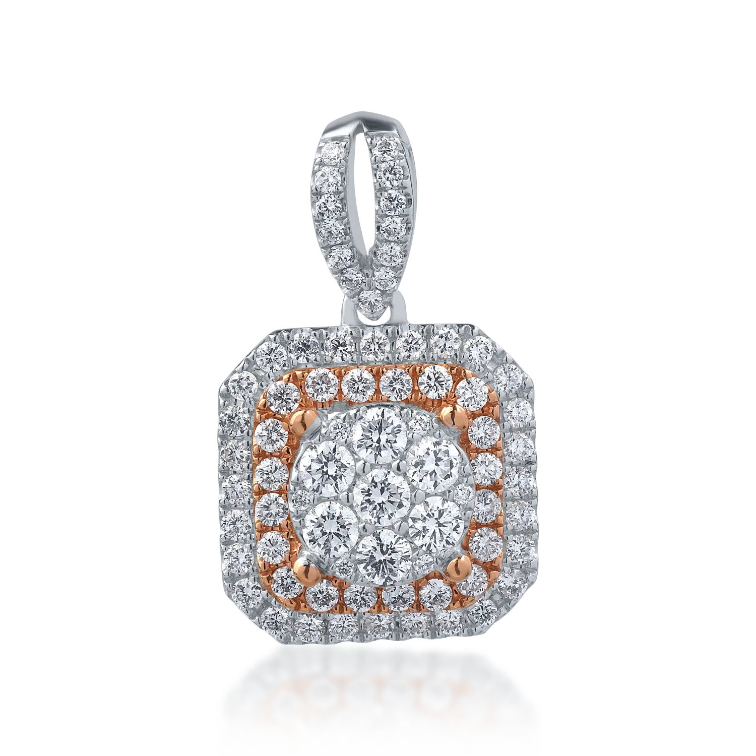 Zawieszka z 18K białego różowego złota z brylantami 0.54ct