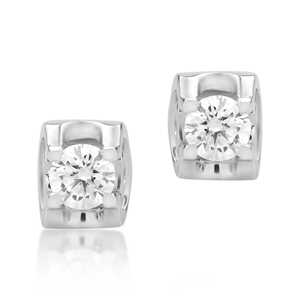 18K white gold earrings with 0.322ct diamonds