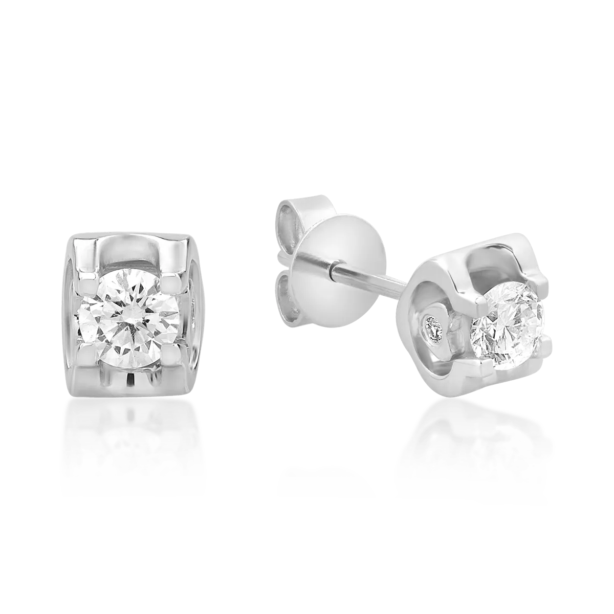 18k fehér arany fülbevaló 0,322ct gyémántokkal