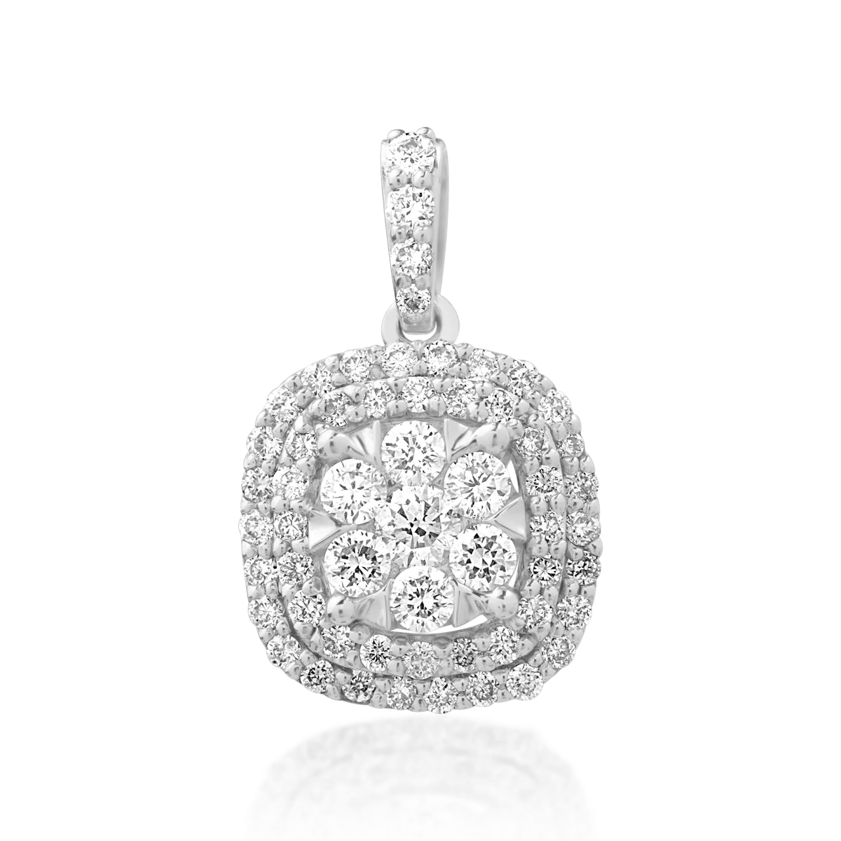 Pandantiv din aur alb de 18K cu diamante de 0.5ct-104832