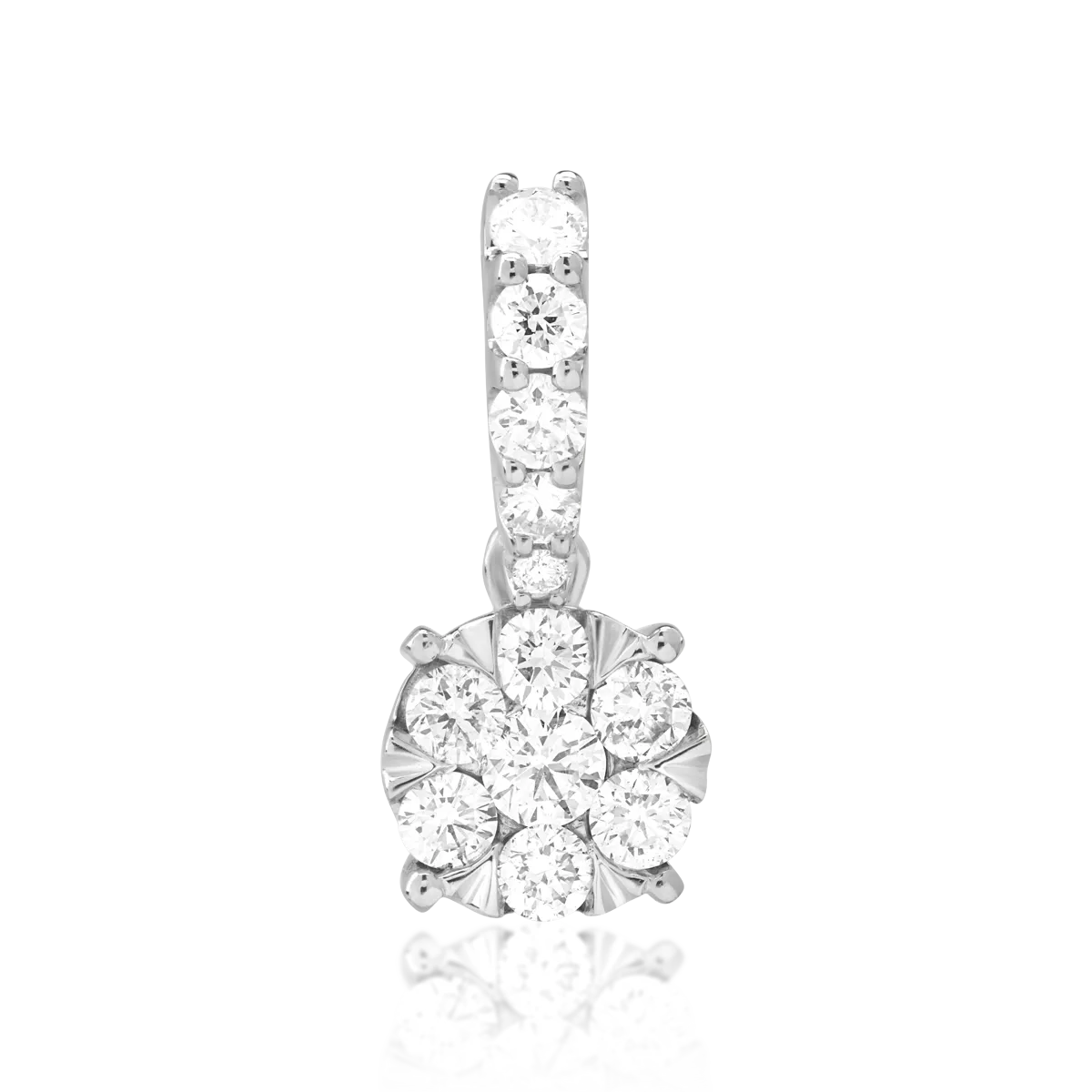 Pandantiv din aur alb cu diamante de 0.5ct