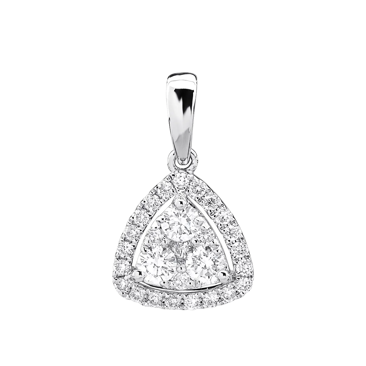 18K white gold pendant with 0.41ct diamonds