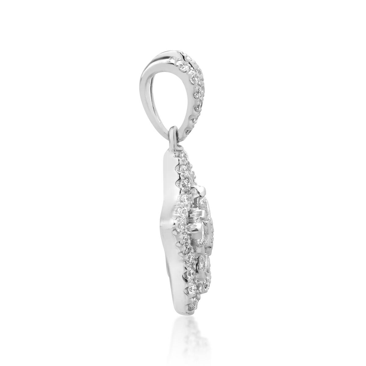 18K white gold stars pendant with diamonds of 0.47ct