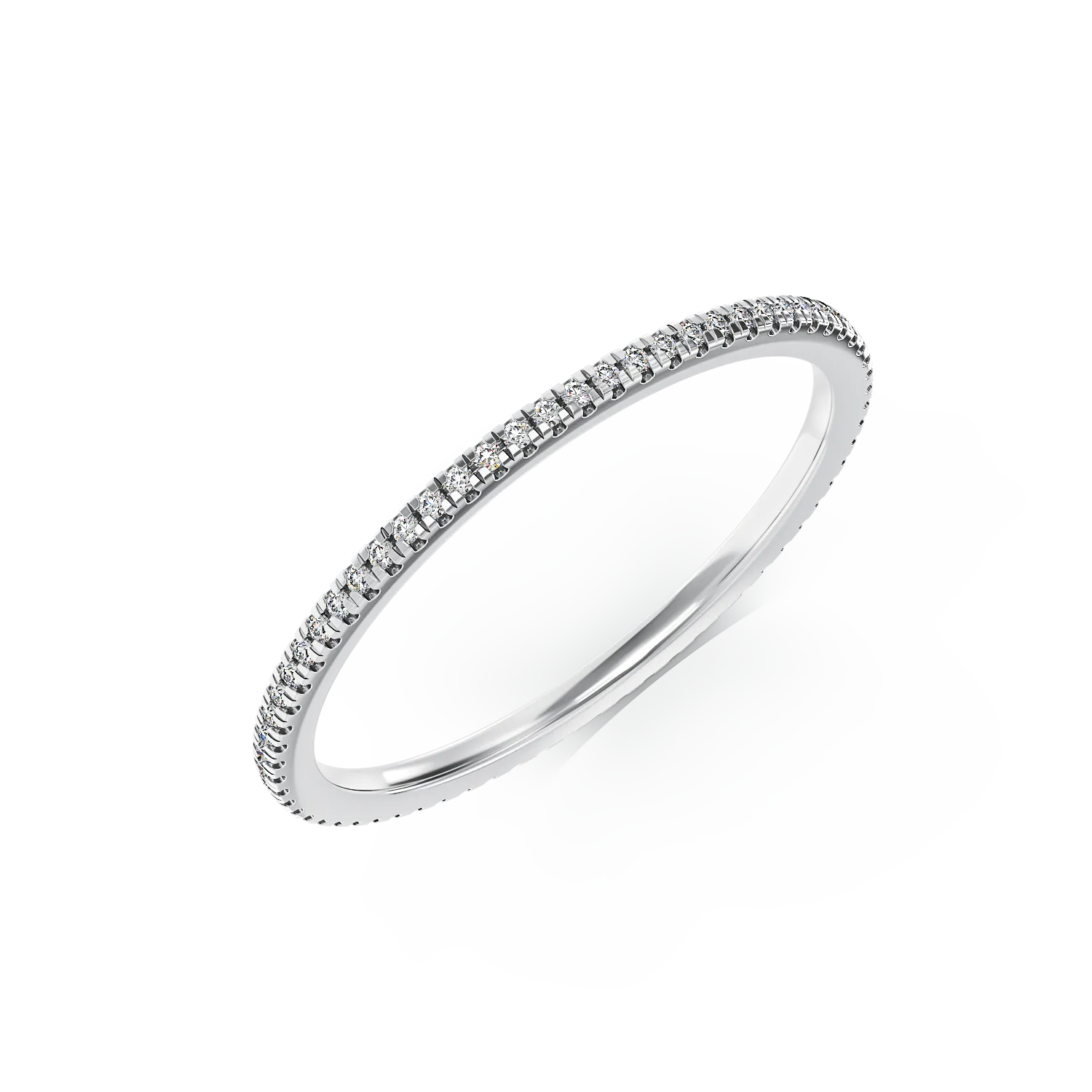 Gyűrű 18K-os fehér aranyból 0.15ct gyémánttal