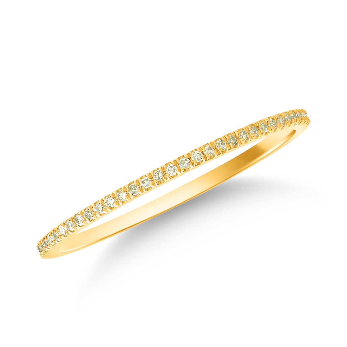 Inel din aur galben cu diamante de 0.15ct