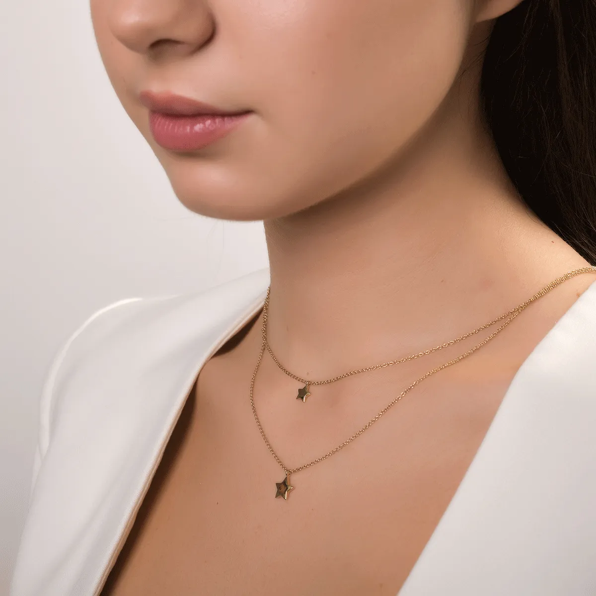 Nyaklánc csillag medállal 14K-os sárga aranyból