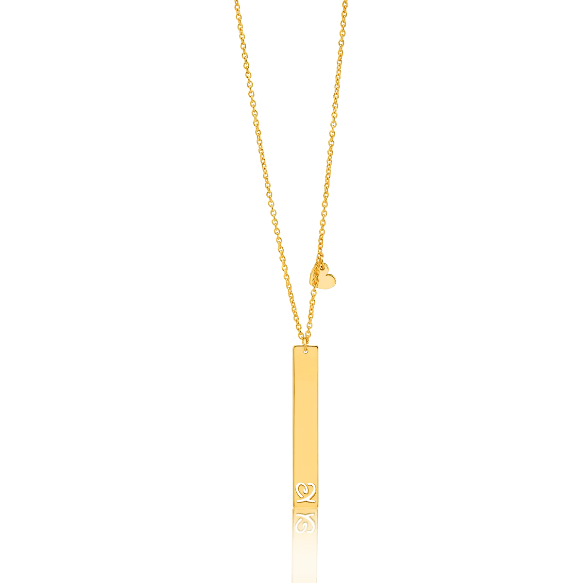 14K yellow gold pendant necklace