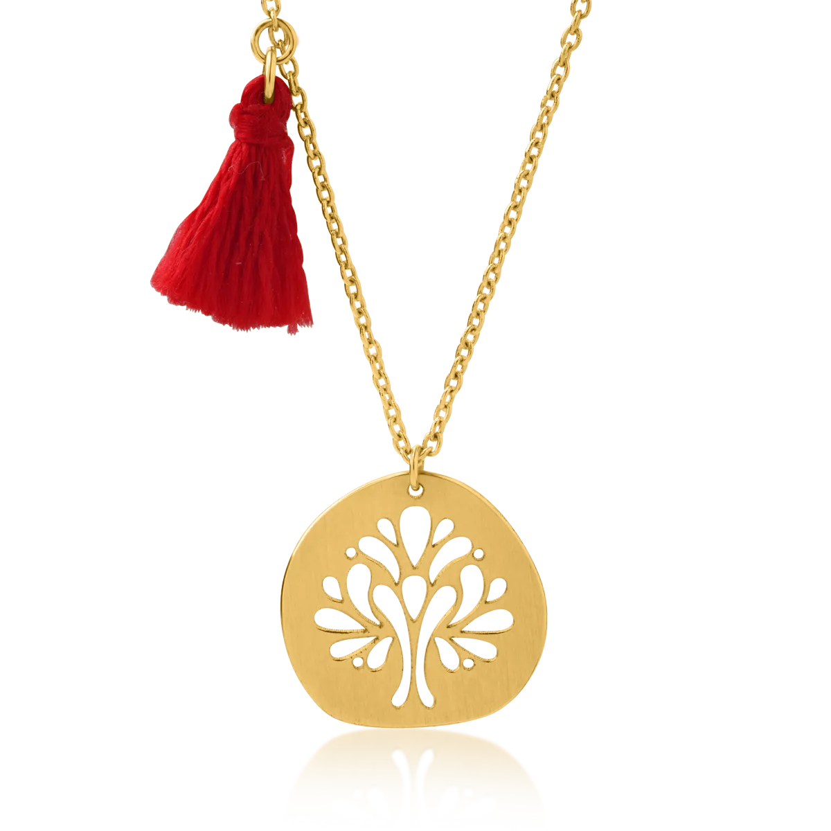 Lant cu pandantiv din aur galben