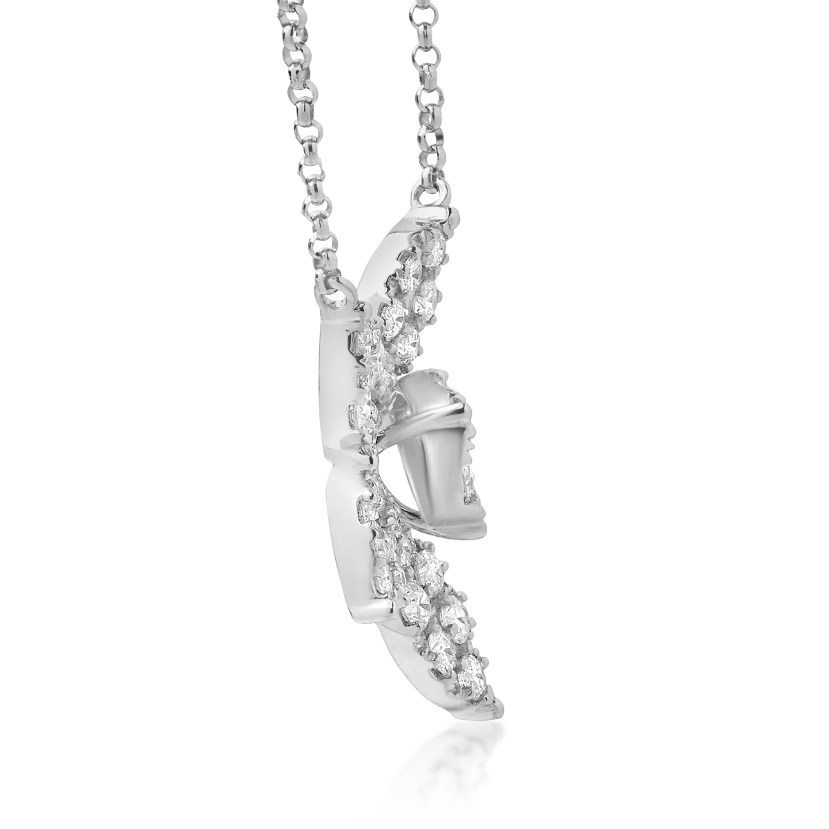 18K white gold pendant necklace with 0.94ct diamonds