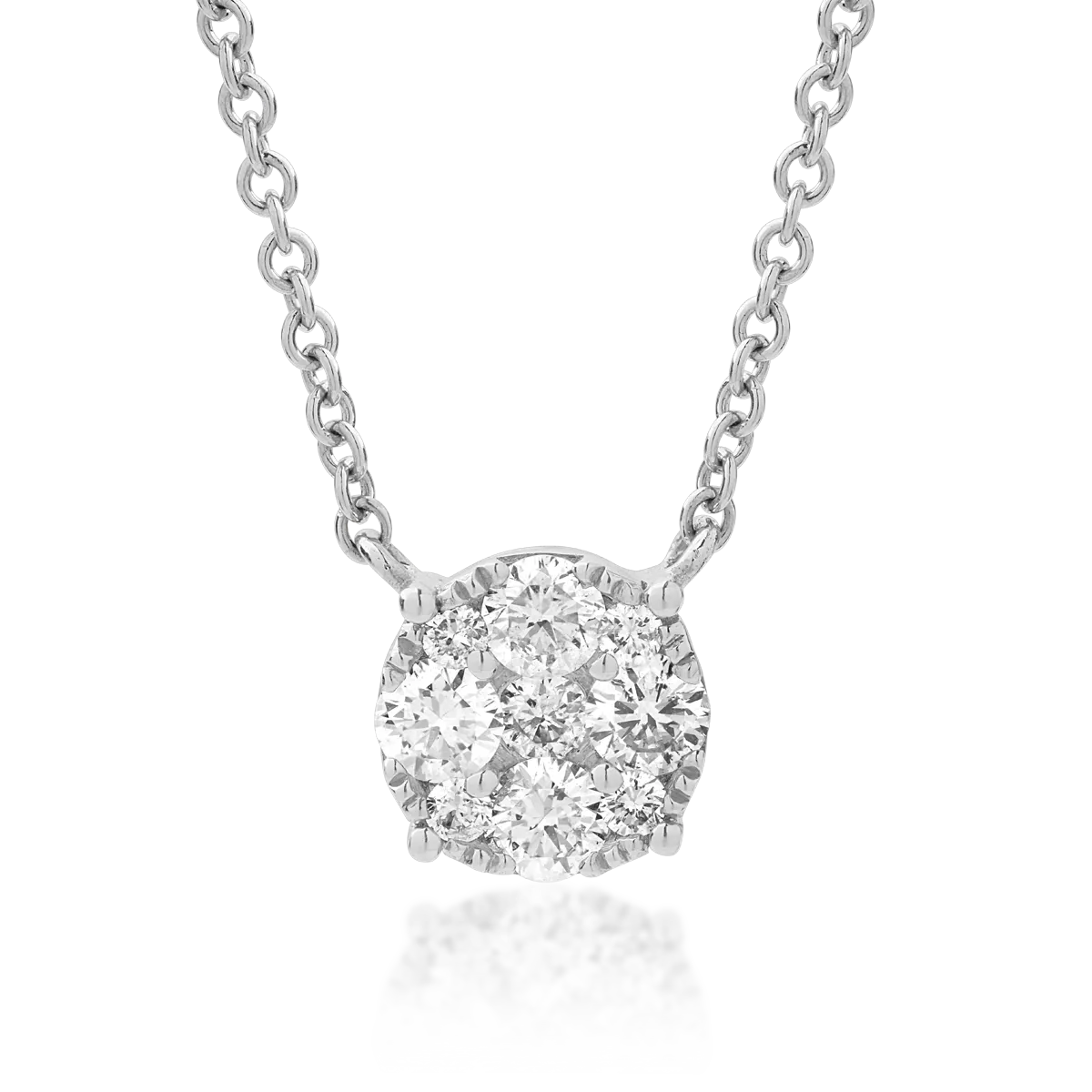 Nyaklánc medállal 18K-os fehér aranyból 0.36ct gyémánttal