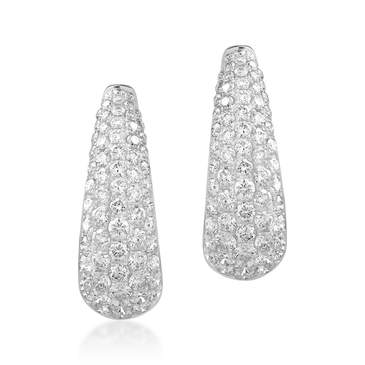 18K white gold earrings with diamonds of 4.221ct
