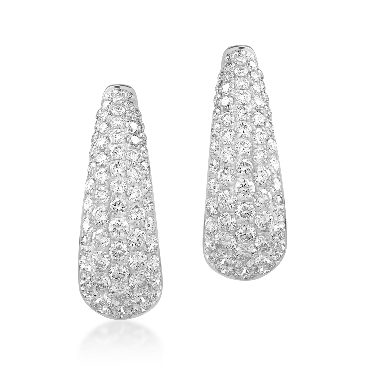 Cercei din aur alb cu diamante de 4.221ct