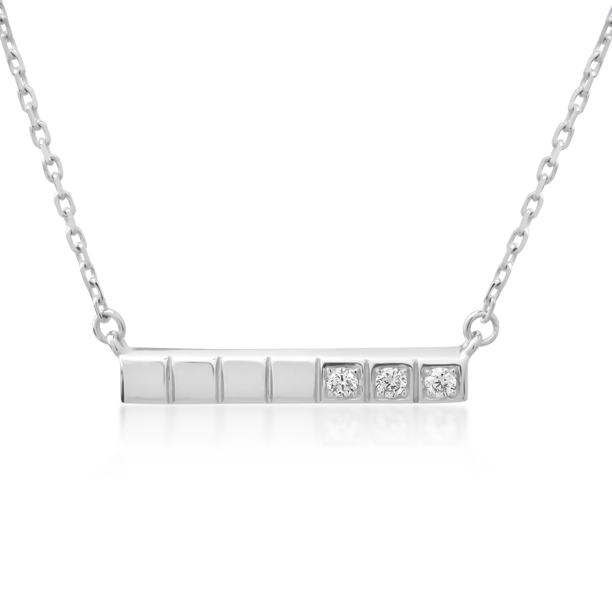 18K white gold pendant necklace with diamonds of 0.048ct