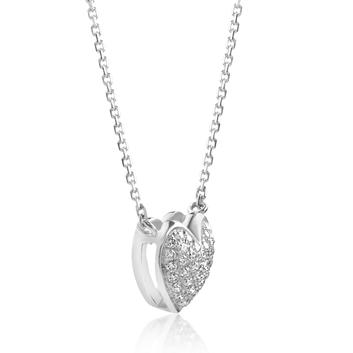 Wisiorek z 18K białego złota z diamentami o masie 0.087ct