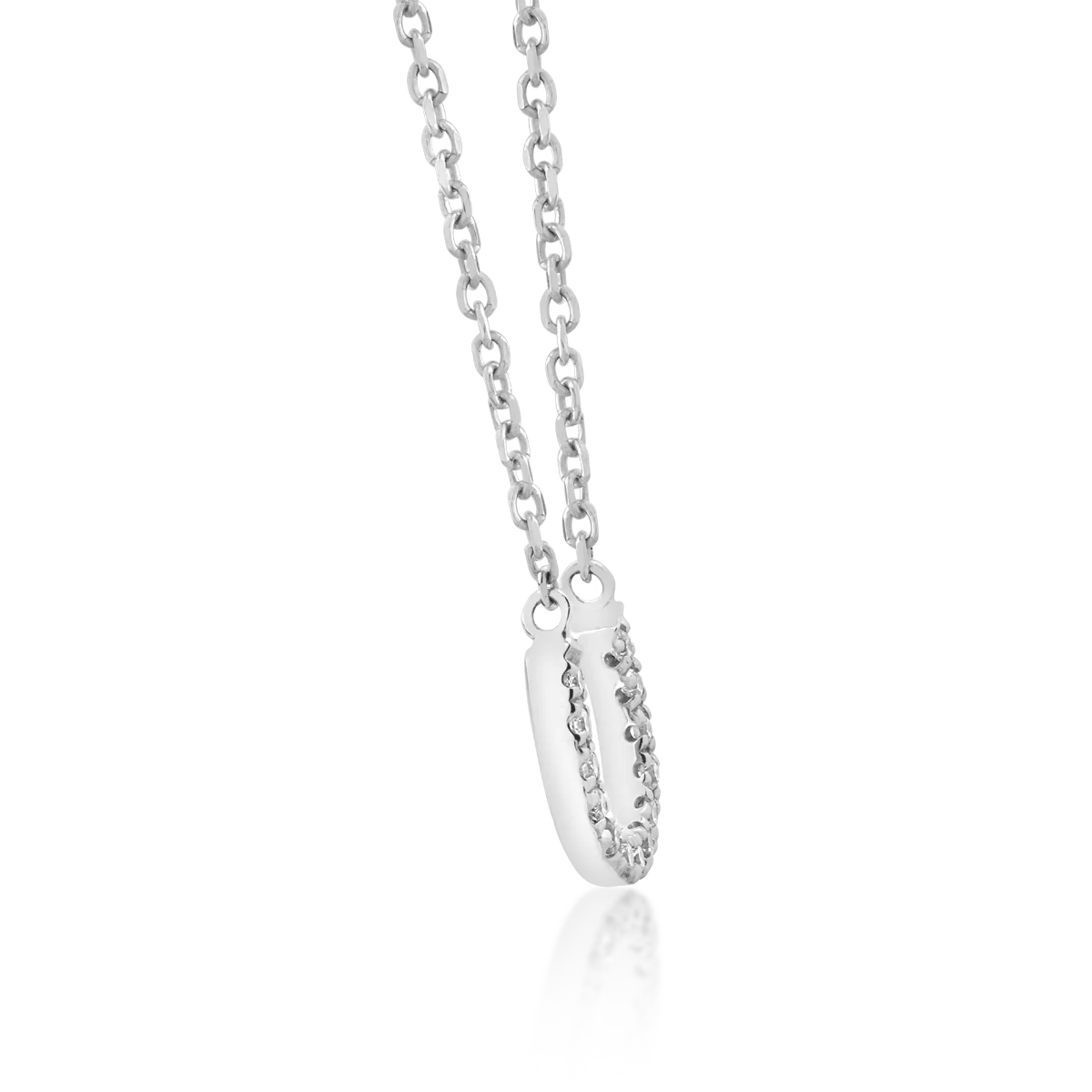 Wisiorek z 18K białego złota z diamentami o masie 0.037ct