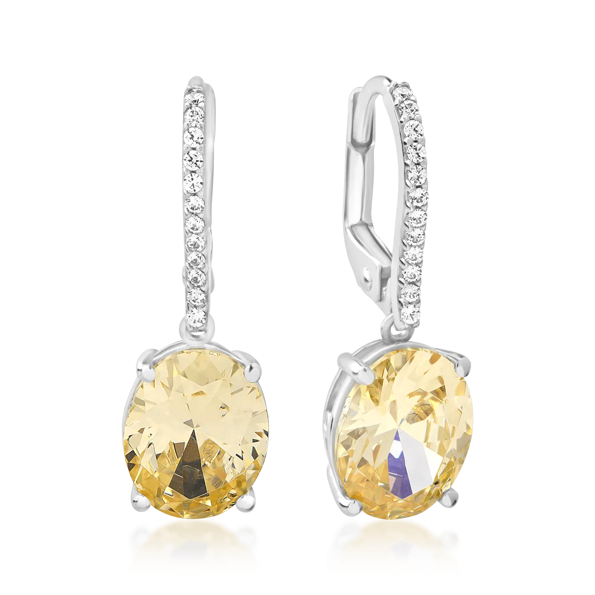 14K white gold earrings
