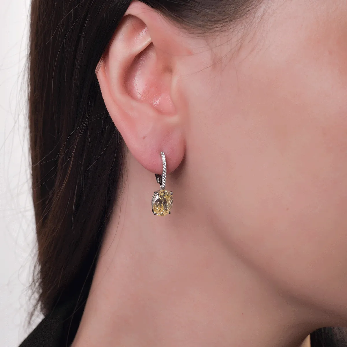 14K white gold earrings