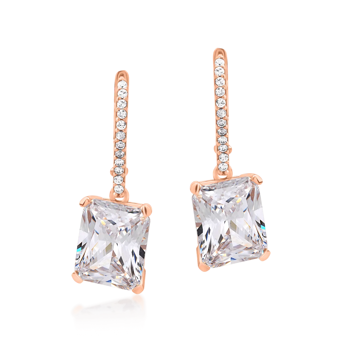 14K white gold earrings