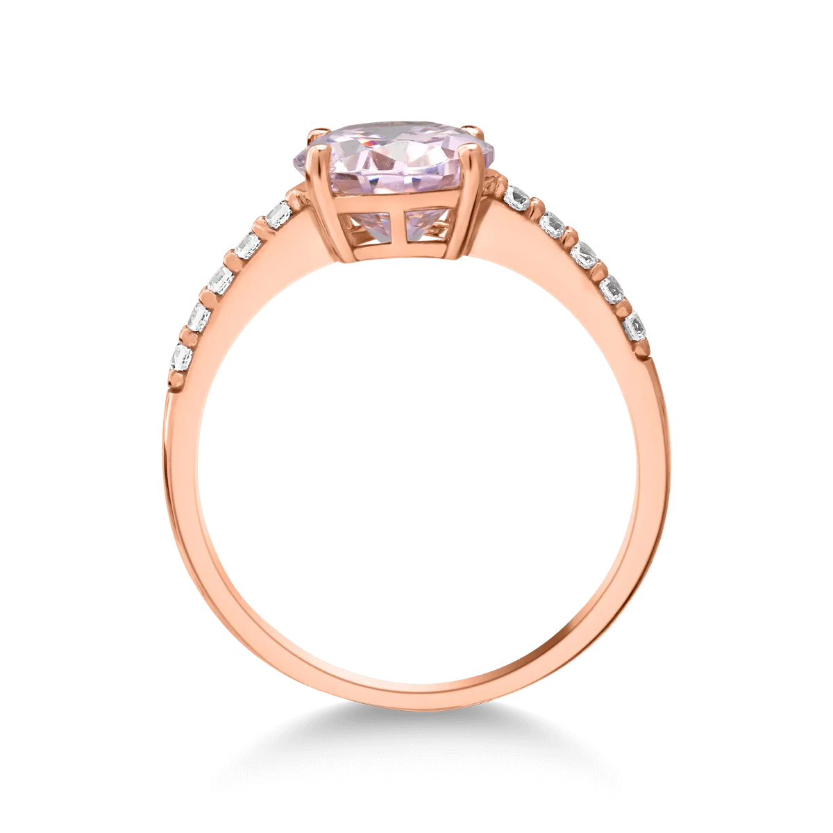 Inel din aur roz de 14K