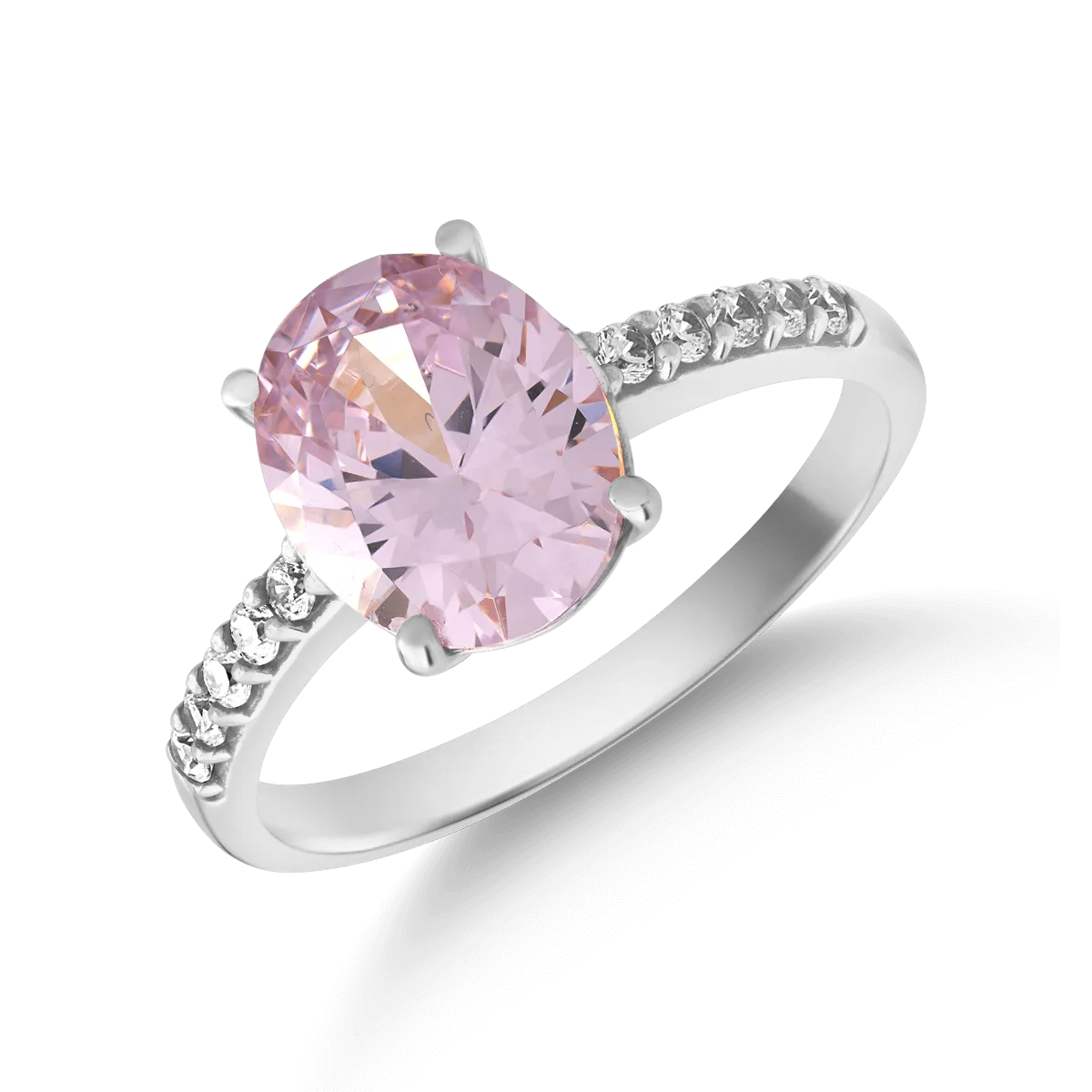 Inel din aur alb de 14K-105773