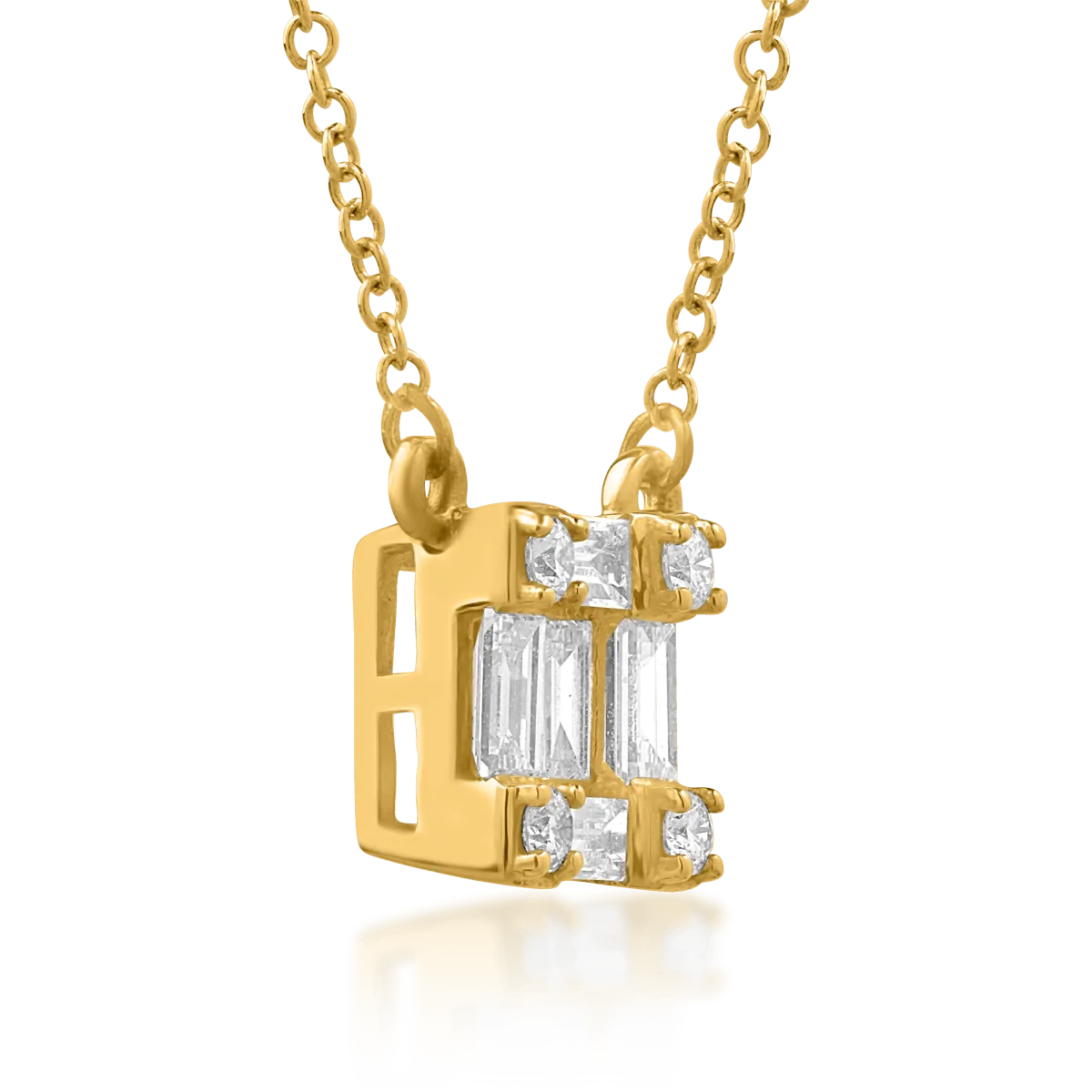 18k arany arany pandant gyémántokkal 0.286ct