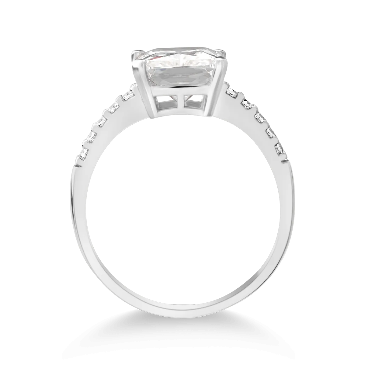 14K white gold ring