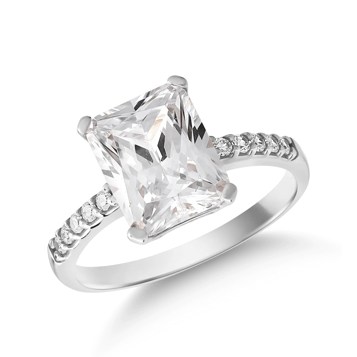 Inel din aur alb de 14K-105850