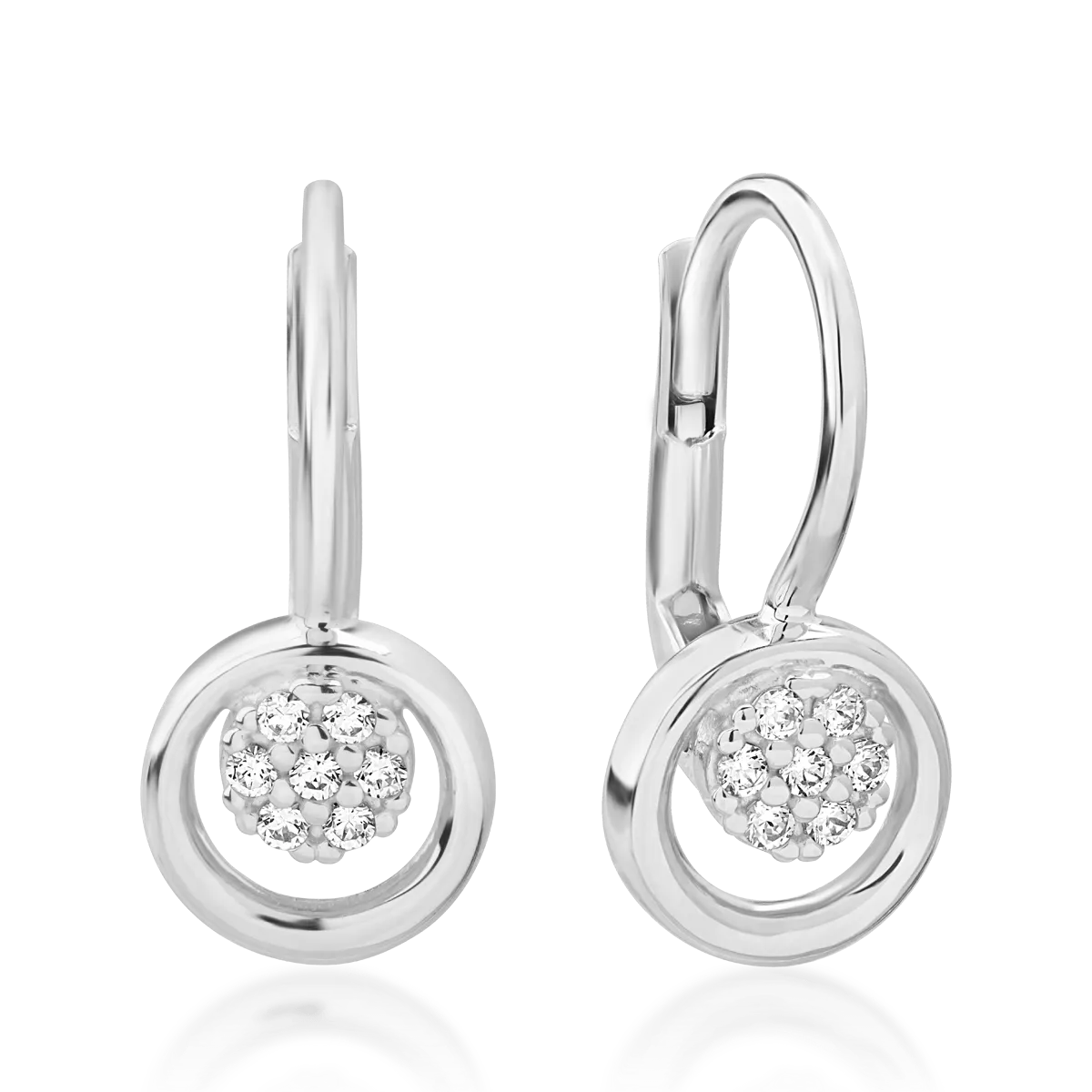 14K white gold earrings