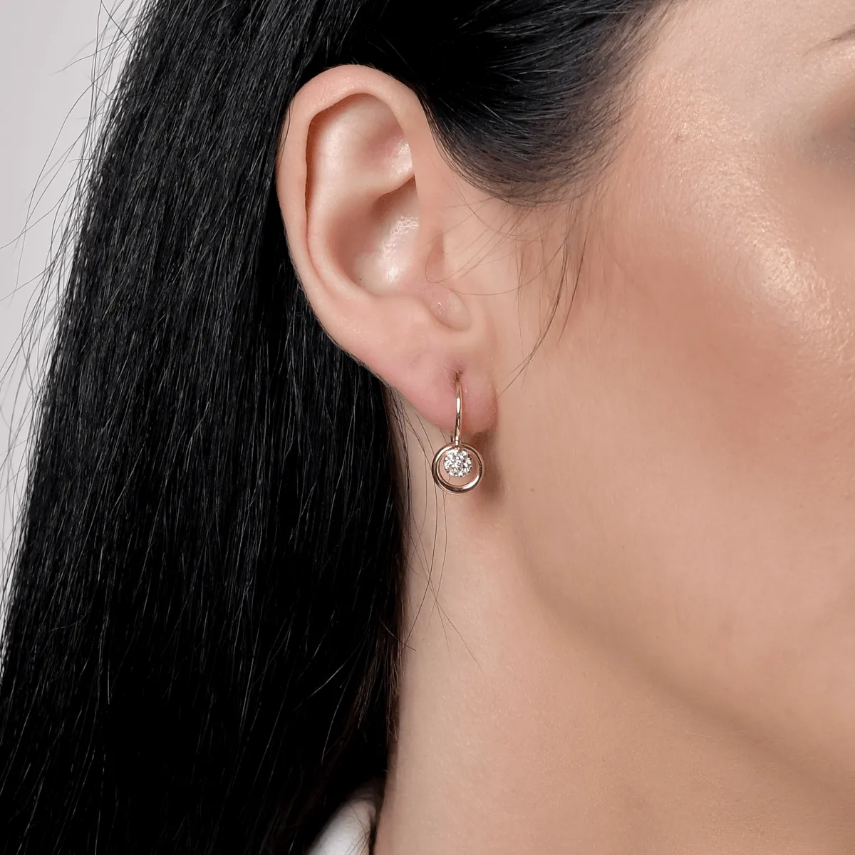 Cercei din aur galben de 14K