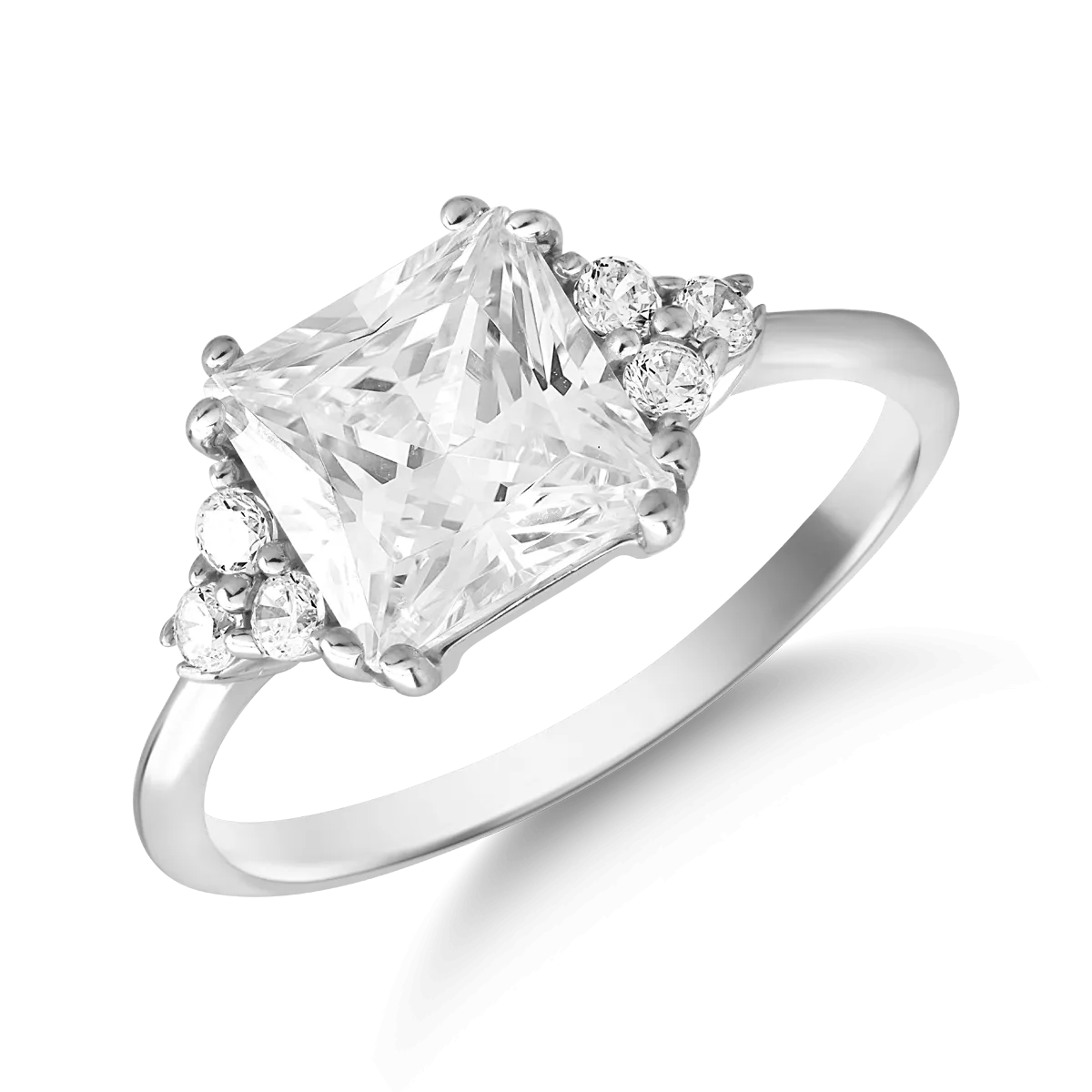 Inel din aur alb de 14K-105860