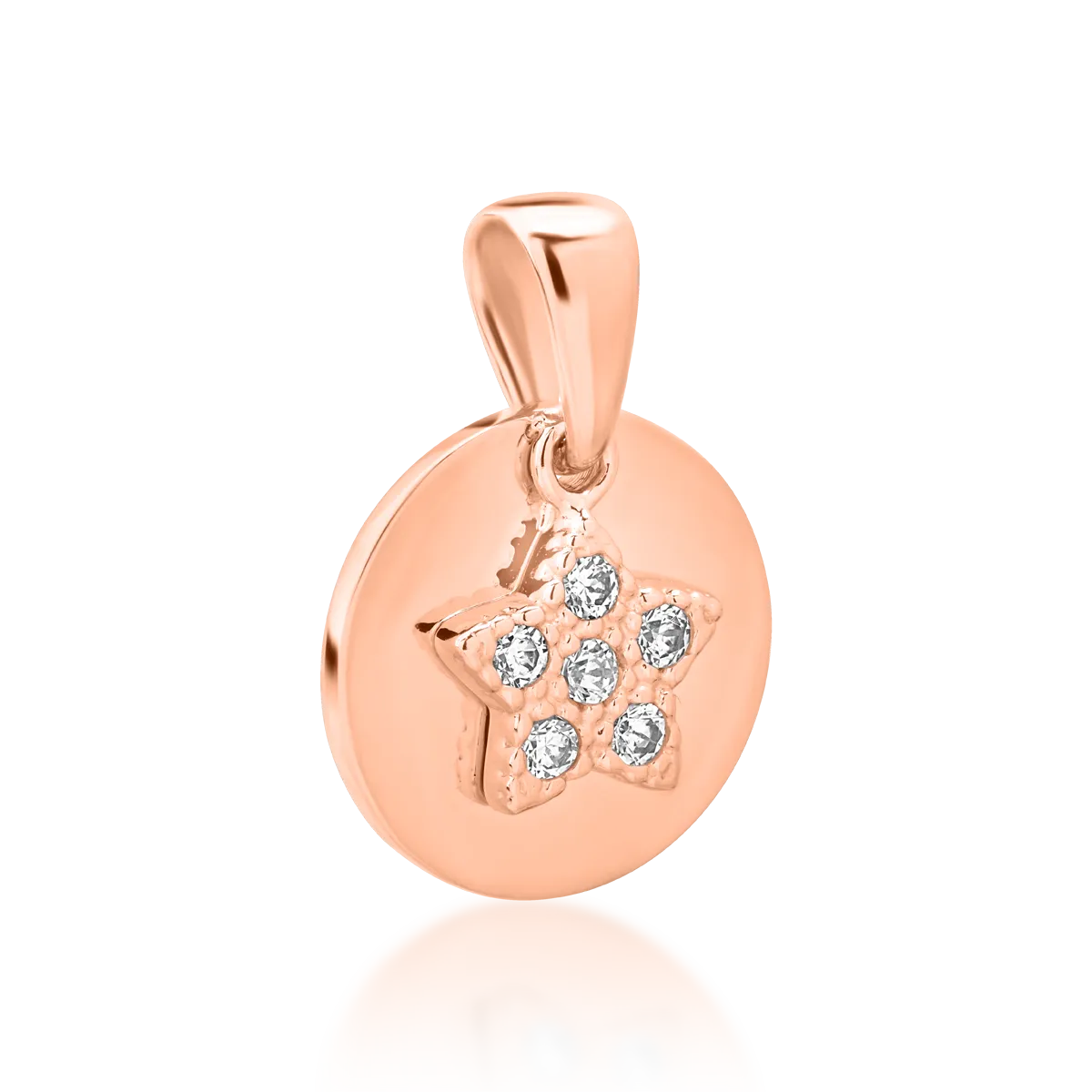 14K rose gold pendant