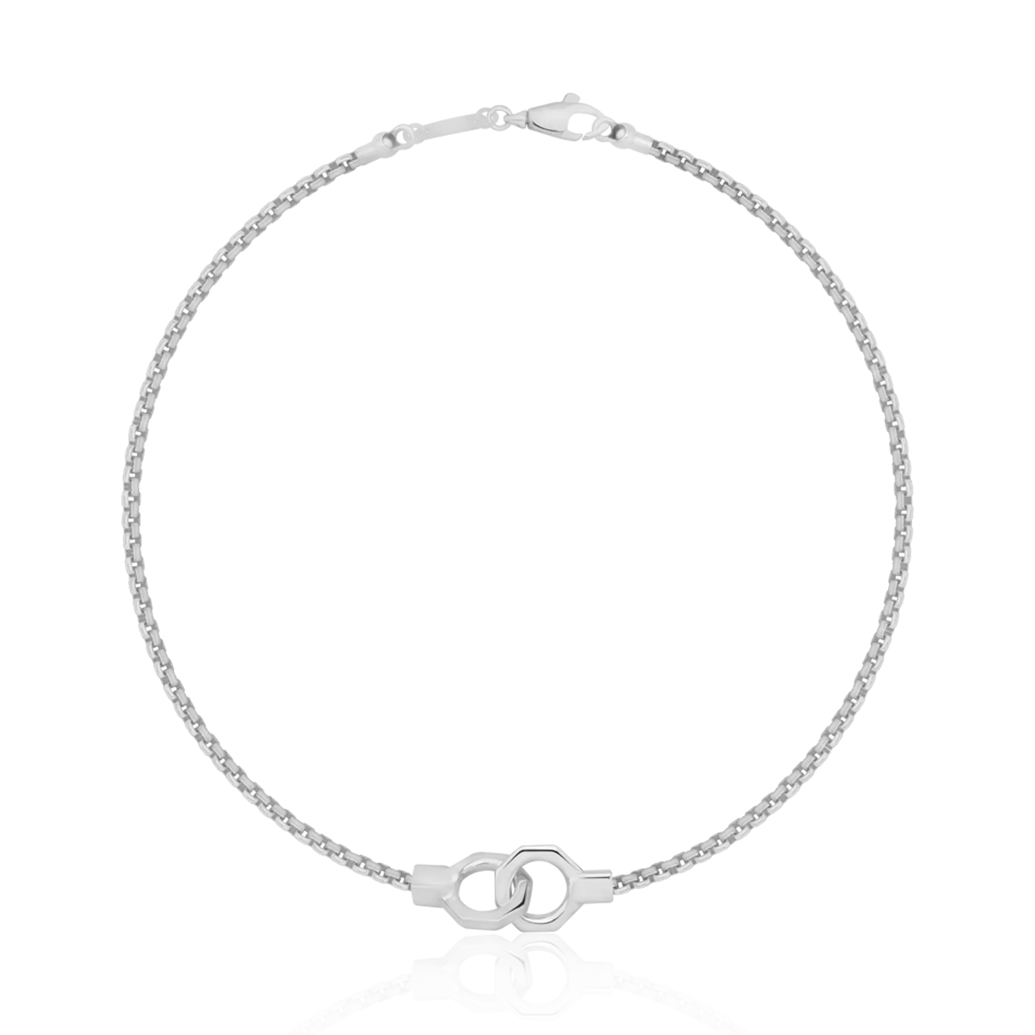 14K white gold bracelet-105963
