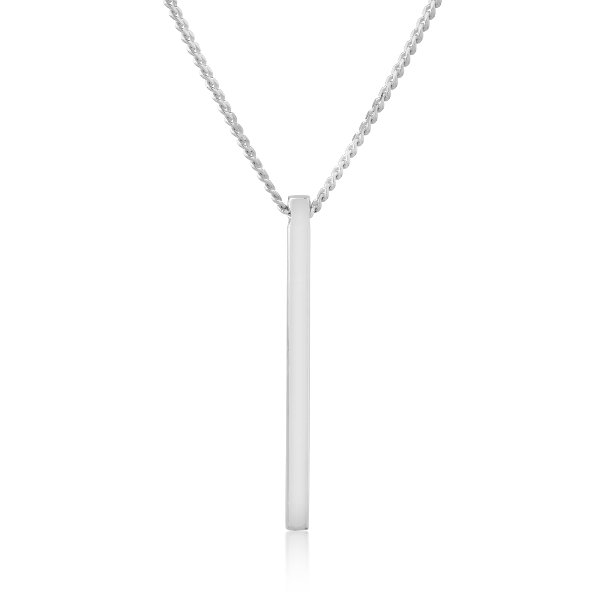 14K white gold pendant necklace