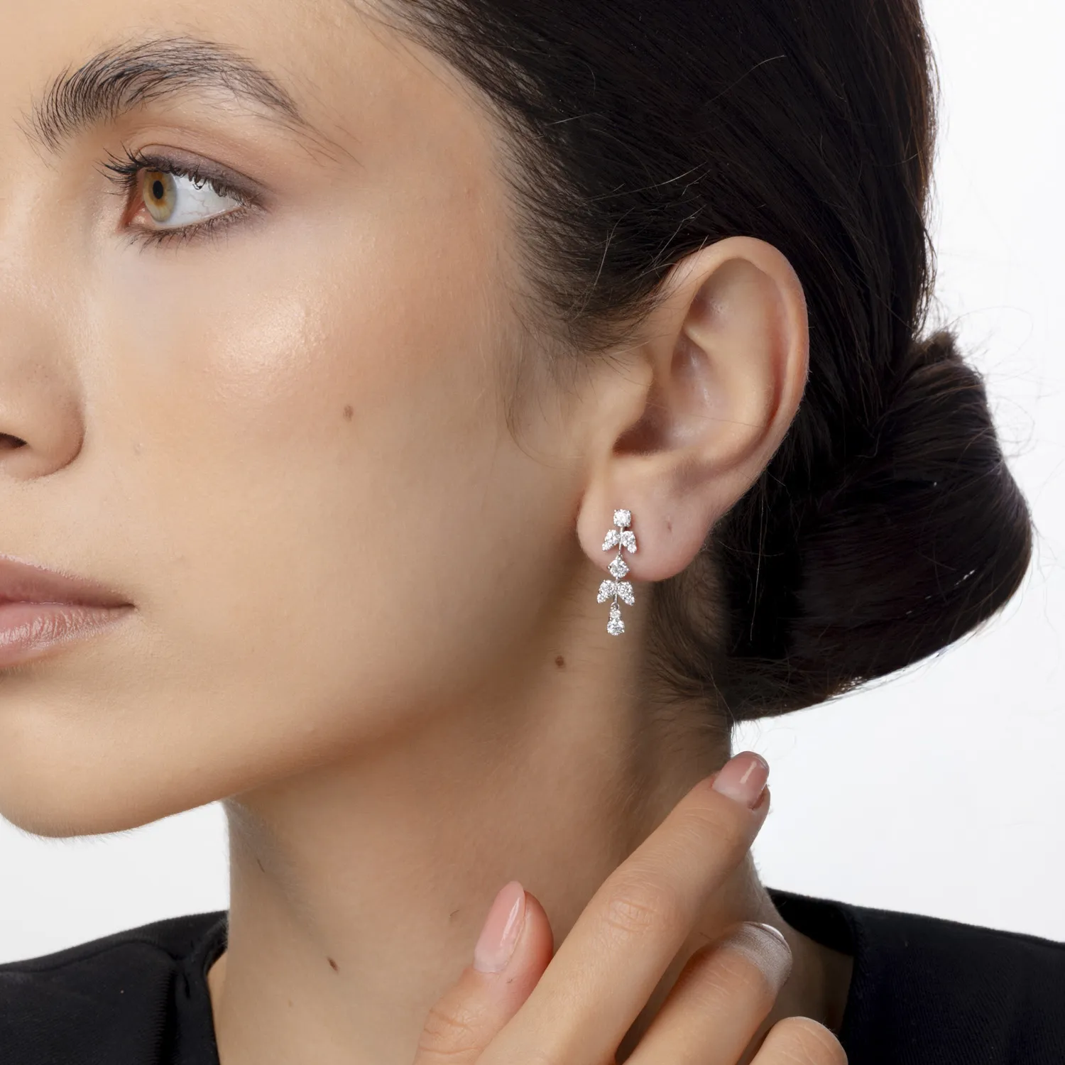 Kolczyki z białego 18K złota z brylantami 1.48ct