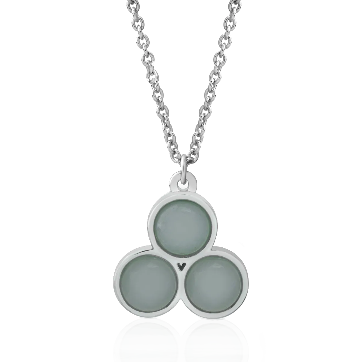 14K white gold pendant necklace