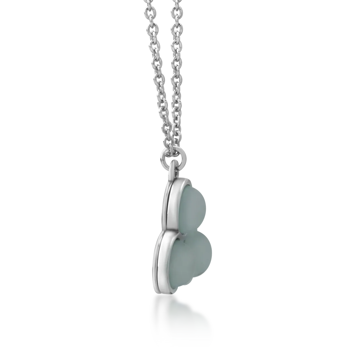 14K white gold pendant necklace
