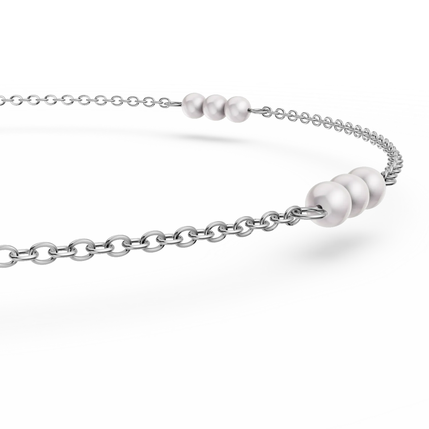 14K white gold bracelet