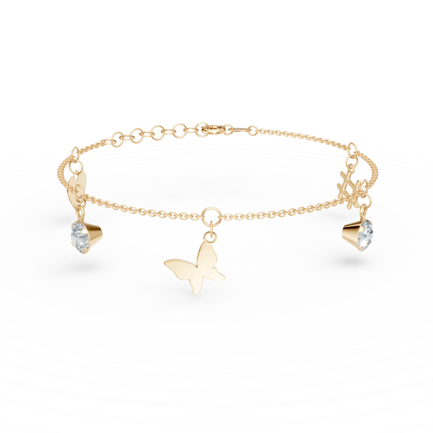 Bratara de picior din aur galben de 14K-106161