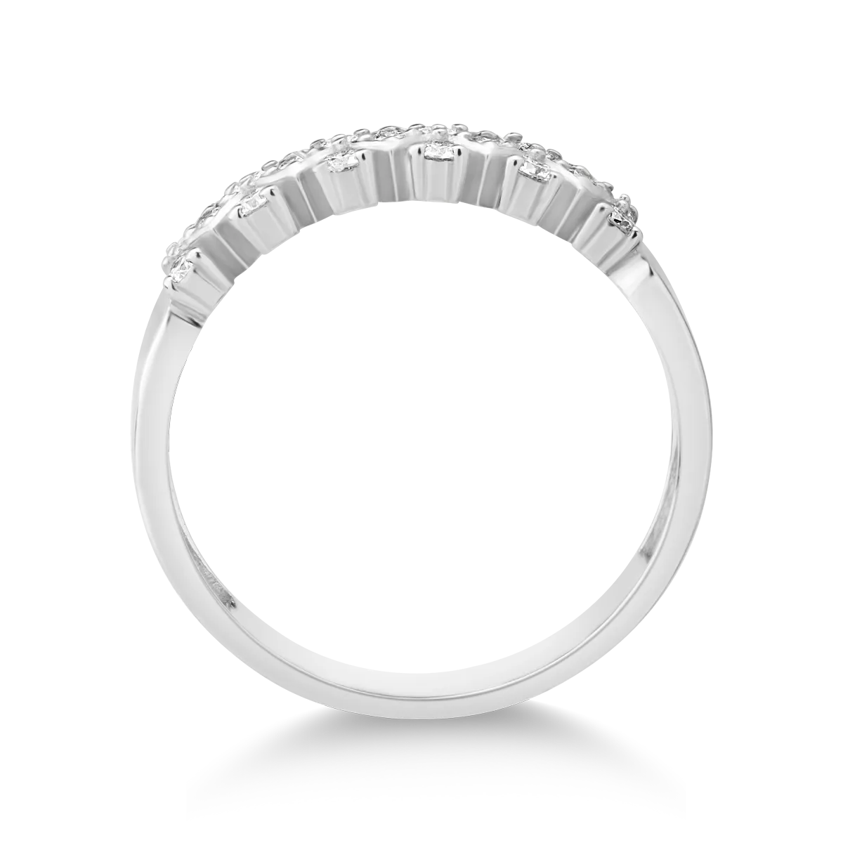 Пръстен от бяло злато с диаманти 0.2кт