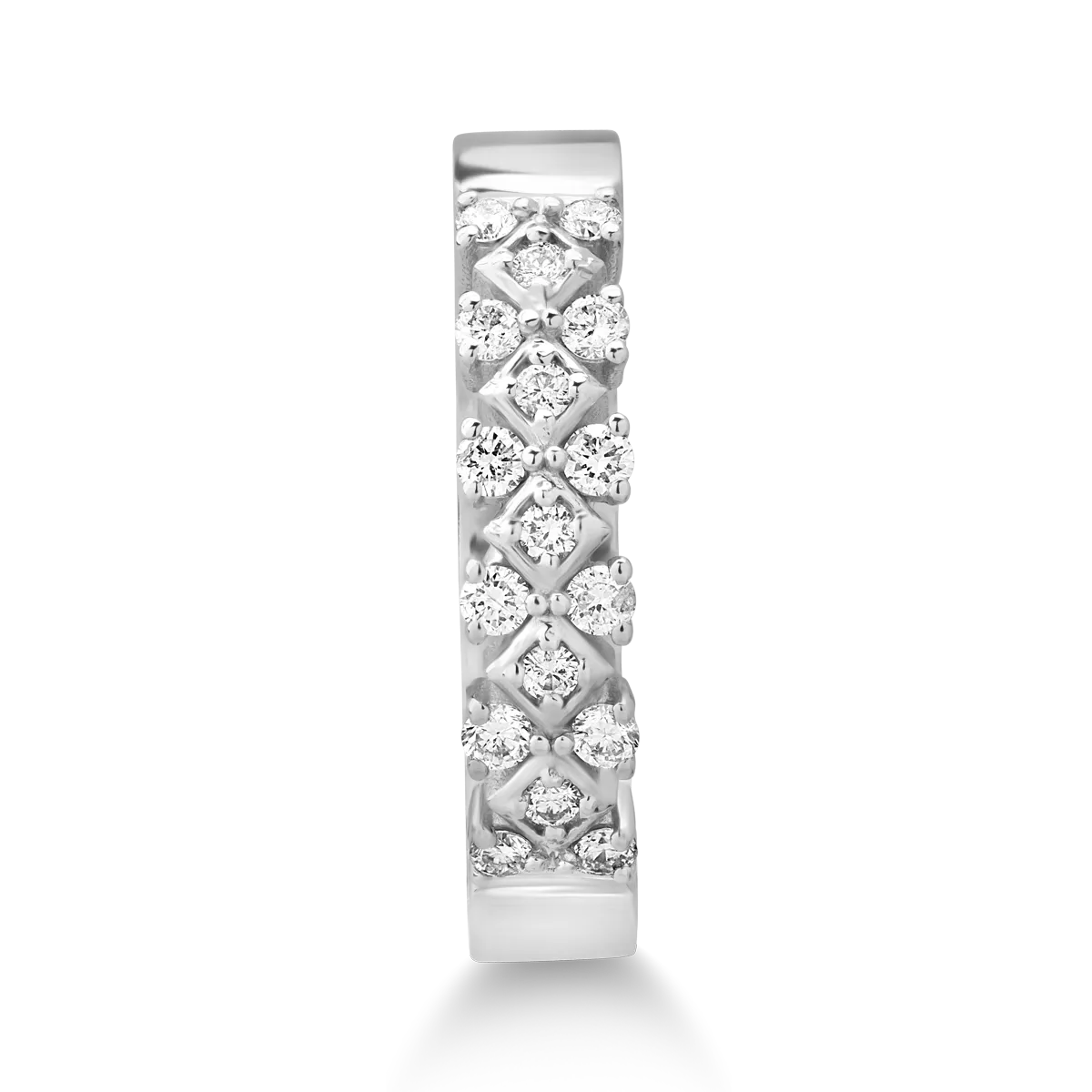 Пръстен от бяло злато с диаманти 0.2кт