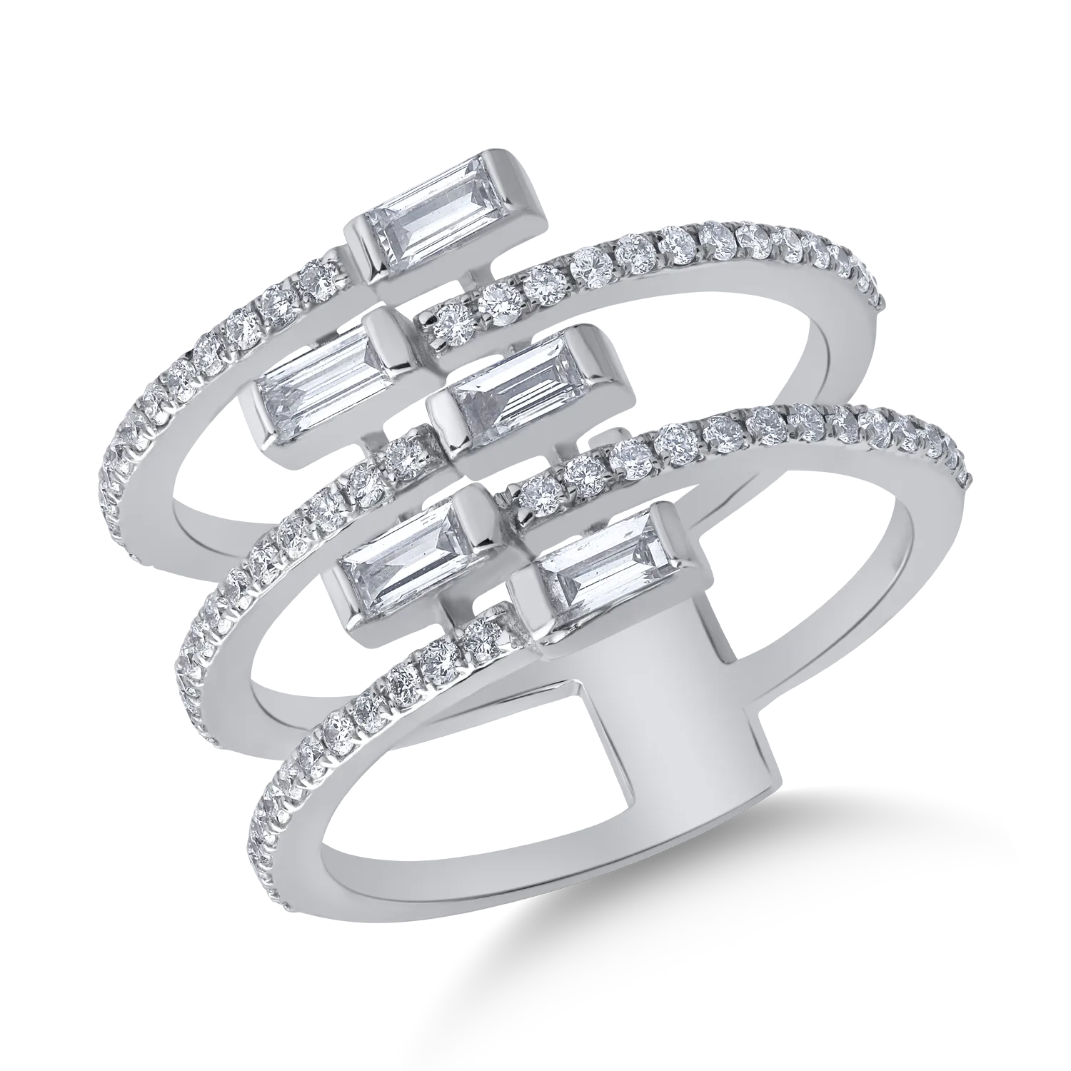 18K white gold ring with 0.87ct diamonds