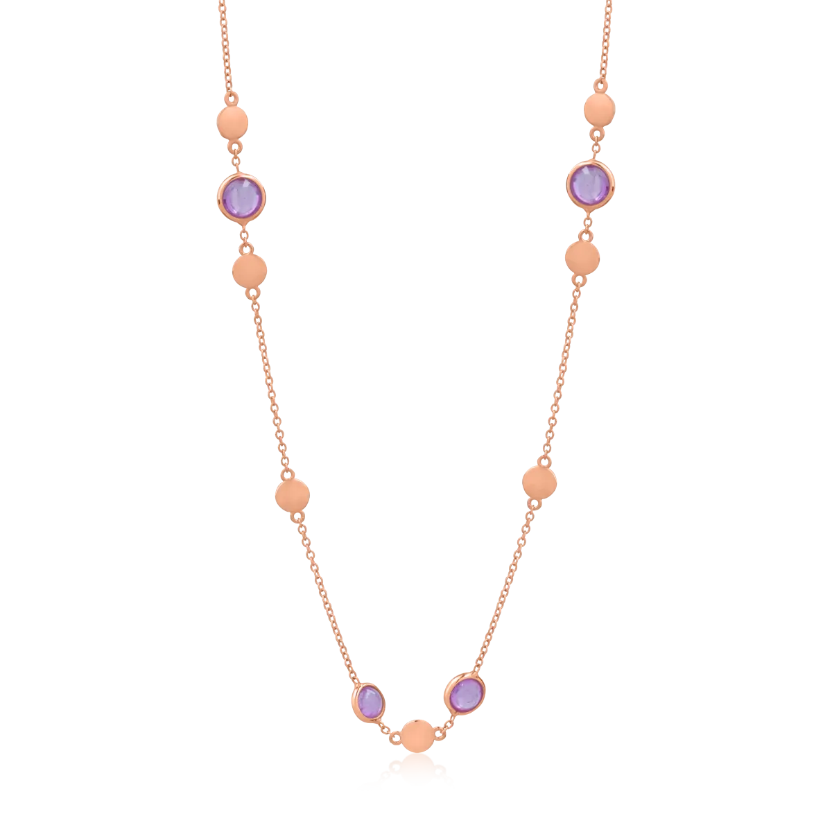 18K rose gold pendant necklace
