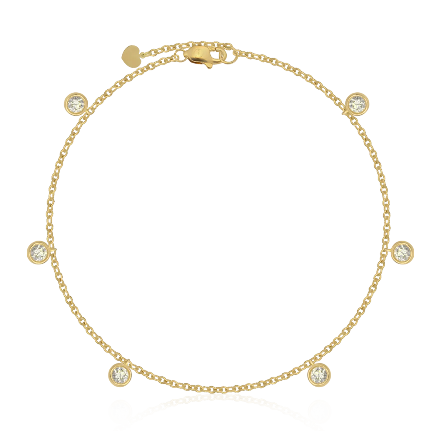 18K yellow gold bracelet with 0.34ct diamonds