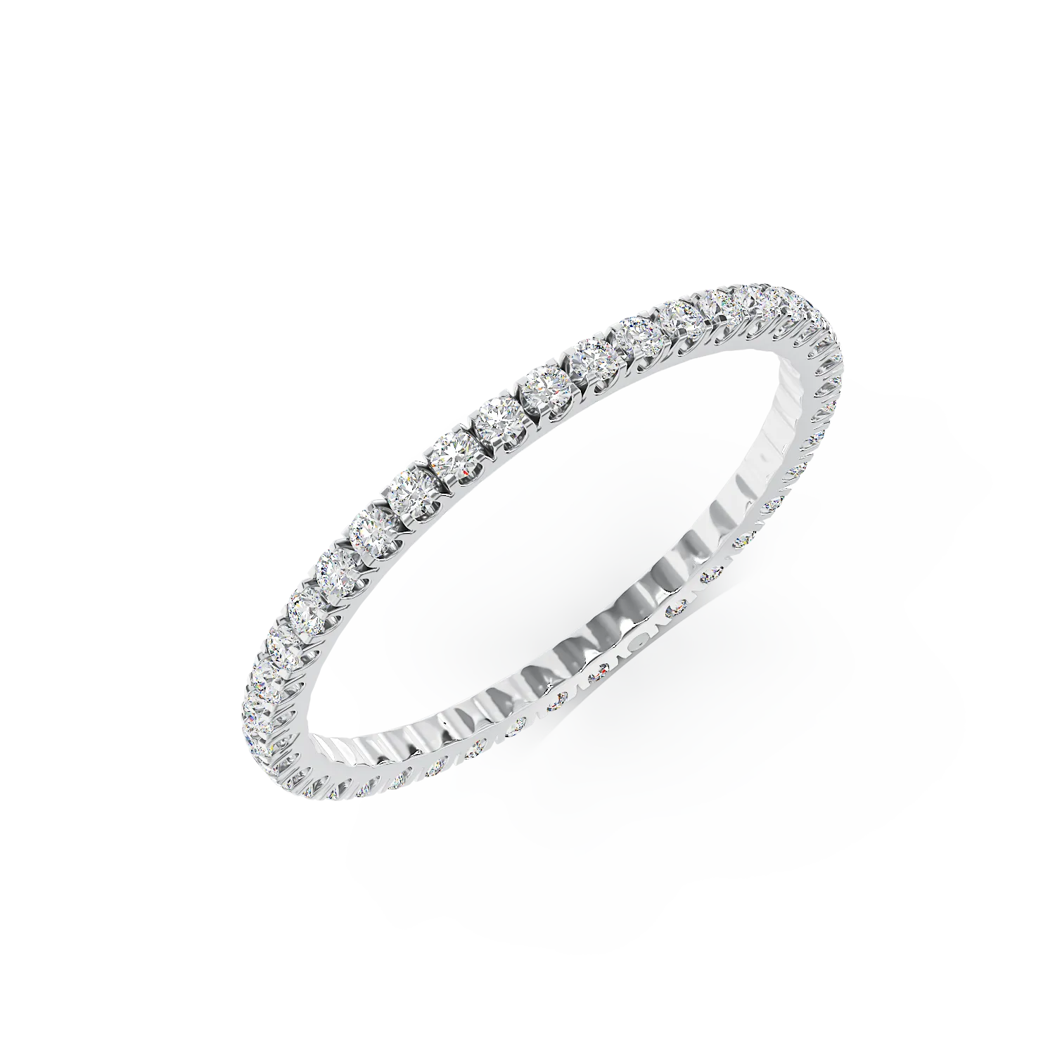 Teilor Inel eternity din aur alb cu diamante de 0.5ct