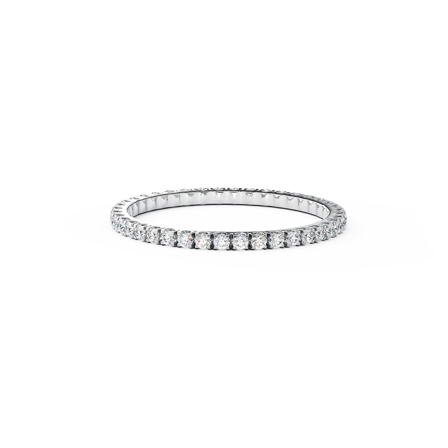 Inel infinity din aur alb de 18K cu diamante de 0.5ct