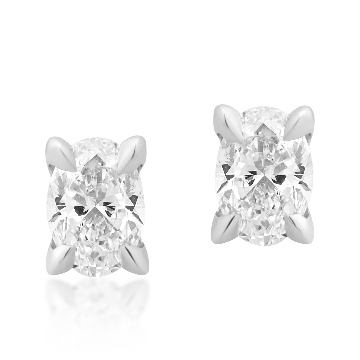 Kolczyki z 18K białego złota i diamenty 0.8kr